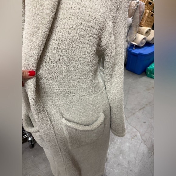 barefoot dreams Gray / sage cozychic adult cozy bath robe Size 2/Medium - Picture 3 of 6